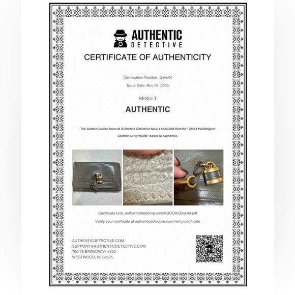 Chloe Paddington Leather Wallet • Padlock & Key • Authentic COA - Picture 3 of 15